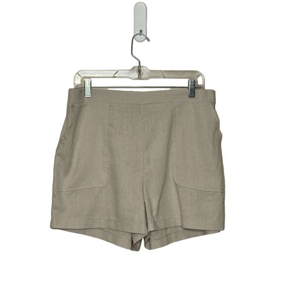 Shinestar beige pull on linen shorts size medium - Picture 6 of 7